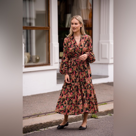 byTiMo | Dresses | Bytimo Autumn Rose Bohemian Midi Dress Size M | Poshmark